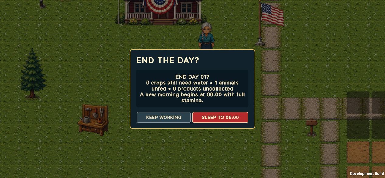 End-of-day chore review on the homestead